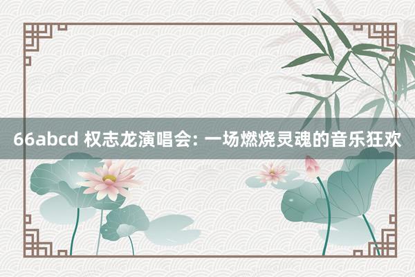 66abcd 权志龙演唱会: 一场燃烧灵魂的音乐狂欢
